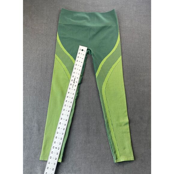 Fabletics Seamless Colorblock Leggings Womens L‎ Green High Rise Athletic Yoga - Picture 5 of 9